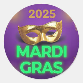 hoja de pegatinas de mardi gras 2025