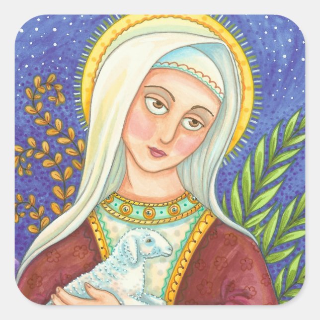 Hoja de PEGATINAS de Mary Y Lamb CLASSIC SQUARE (Anverso)