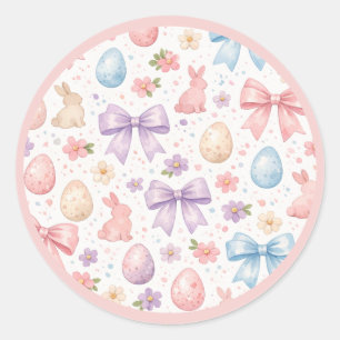 Hoja de pegatinas de Pascua de Conejo Coquette y L