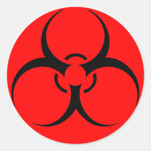 Hoja de pegatinas de riesgo biológico