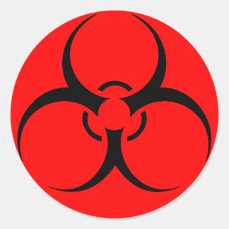 Hoja de pegatinas de riesgo biológico