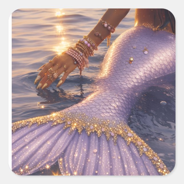 hoja de pegatinas de sirena (Anverso)