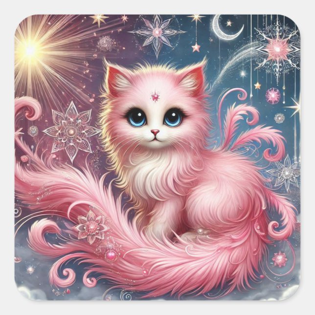 Hoja de Pegatinas del sueño rosa radiante (Anverso)