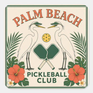 Hoja de pegatinas del Vintage Palm Beach Picklebal