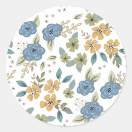 Hoja de Pegatinas Florales de Moody Blues