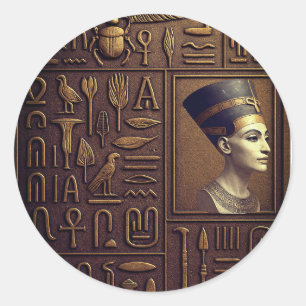 Hoja de Pegatinas Nefertiti Hieroglyph