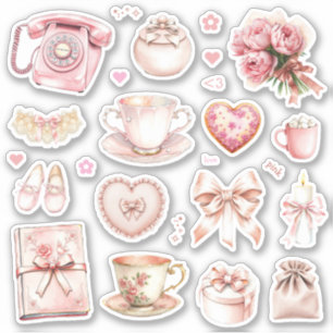 Hoja de pegatinas Pink Whimsy