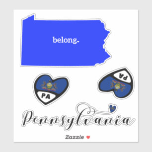 Hoja de Pensilvania de Pegatinas de corte de la mu