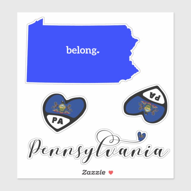 Hoja de Pensilvania de Pegatinas de corte de la mu (Hoja)