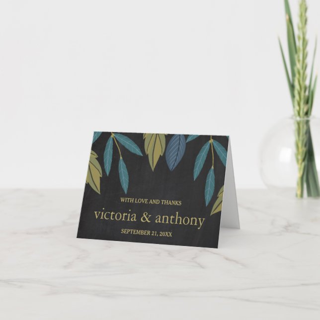 Hoja de Pizarra Agradecimiento de Boda (Anverso)