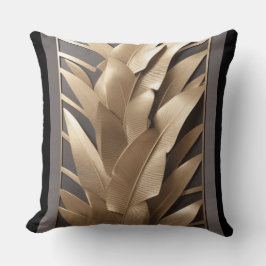 Hoja de plátano Metalizado esculpida - Cojín decor