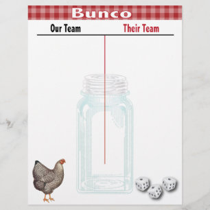 Hoja de puntuación de Bunco Tally Country Western 