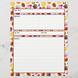 Hoja de Receta Frutal