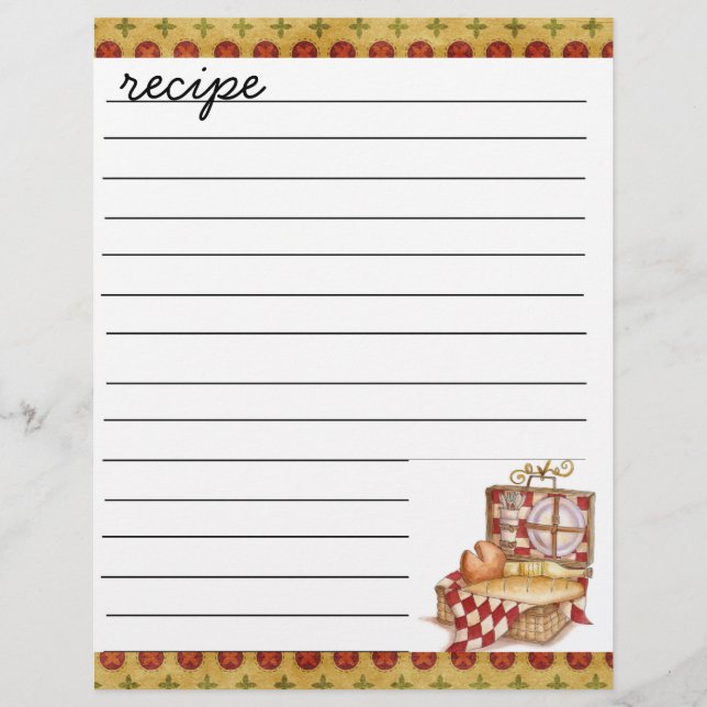 hoja de recetas (Anverso)