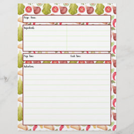 Hoja de recetas de tiempo de Taco