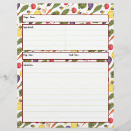 Hoja de recetas vegetal