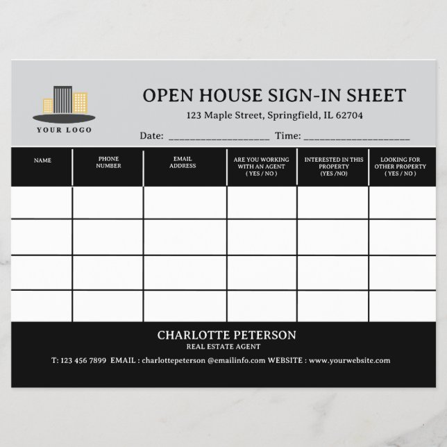 Hoja de Registro de Casa Abierta para Agentes Inmo (Frente)