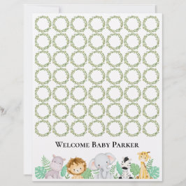 Hoja de Rótulo Safari Welcome Baby
