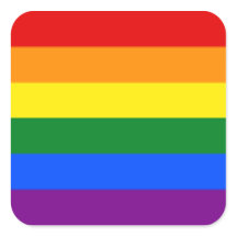 hoja de seis grandes pegatinas del arco iris