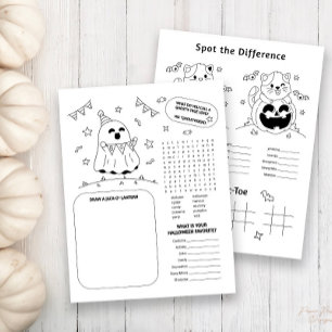 Hoja de trabajo de Halloween para niños
