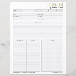 Hoja de trabajo de planificación de eventos de mar