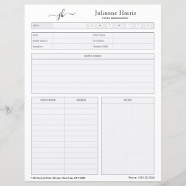 Hoja de trabajo de planificación de eventos empres