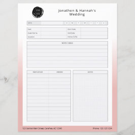 Hoja de trabajo para la planificación de eventos d