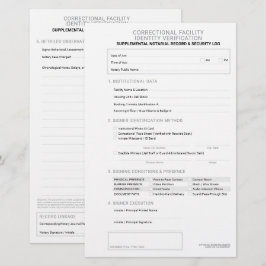 Hoja de Verificación de Identidad Correccional de