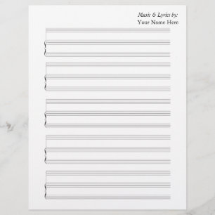 Hoja en blanco de música para piano y voz