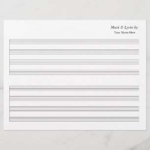 Hoja en blanco Música de 4 grapas simple