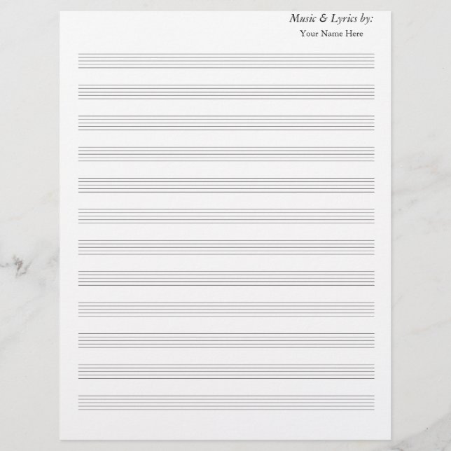 Hoja en blanco Música en blanco 12 mantas sin arco (Anverso)