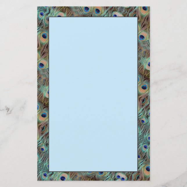 Hoja estacional de diseño de plumas de cola azul d (Anverso)