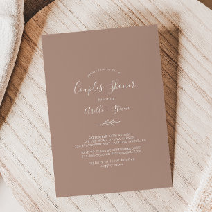 Hoja mínima Invitación a duchas de parejas neutr