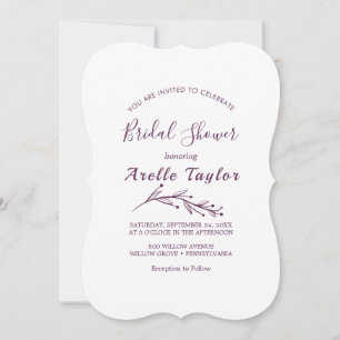 Hoja mínima   Invitación a la ducha de bodas de be