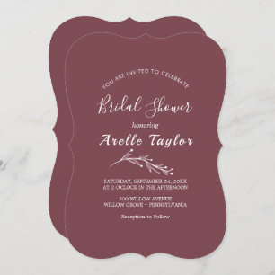 Hoja mínima   Invitación a la ducha de novia en Bo