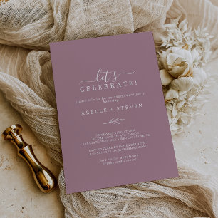 Hoja mínima   Mauve Celebremos la invitación