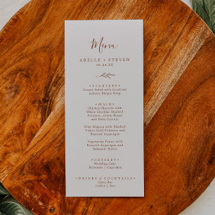 Hoja mínima   Menú de cena Boho Cream Boda