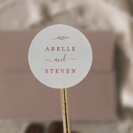 Hoja mínima | Sellos para sobres del Boho Cream Bo