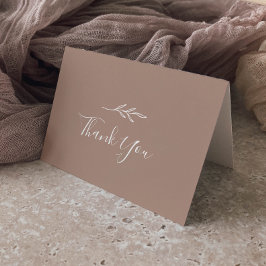 Hoja mínima | Tarjeta de agradecimiento de Boda ne