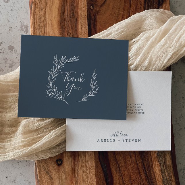 Hoja mínima | Tarjeta de agradecimiento de la plan (Subido por el creador)