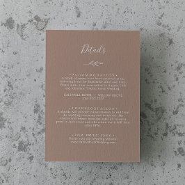 Hoja mínima | Tarjeta de inscripción para detalles