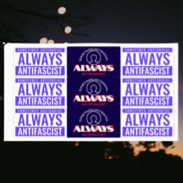 Hoja Pegatina antifascista de siempre - azul negri