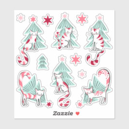 Hoja Pegatina de gatos de menta de menta