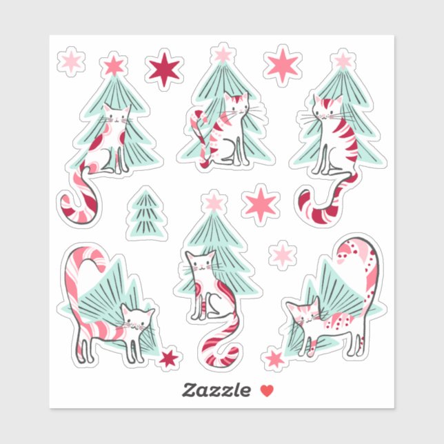 Hoja Pegatina de gatos de menta de menta (Hoja)