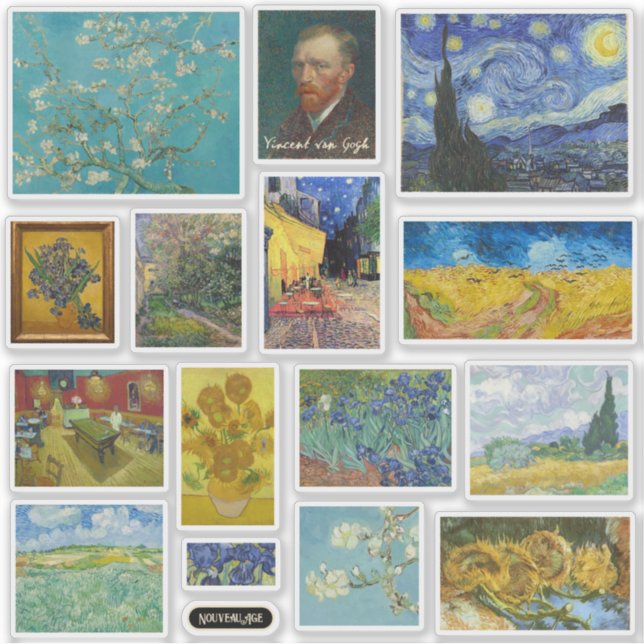 Hoja Pegatina de la Galería de Arte Vincent Van Go (Anverso)