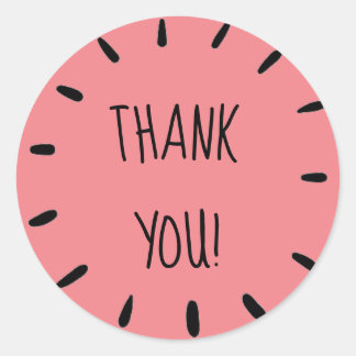 Hoja Pegatina "Gracias" rosa claro