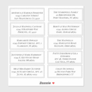 Hoja personalizada de 10 etiquetas de dirección