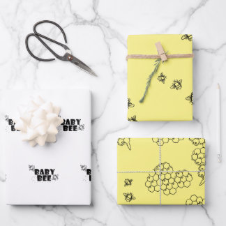 Hoja plana de envolvimiento de abejas para bebés d