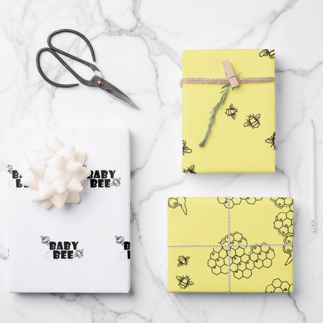 Hoja plana de envolvimiento de abejas para bebés d (Anverso)