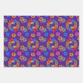 Hoja plana de envolvimiento de hibiscus de 3